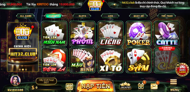Game hitclub - Cổng cược hấp dẫn mà anh em không nên bỏ qua 2 Giao diện thiết kế hút mắt người dùng